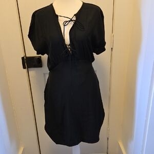 Universal Thread Black Swim Coverup Or Dress Lined